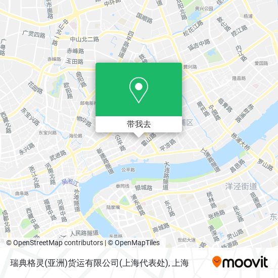 瑞典格灵(亚洲)货运有限公司(上海代表处)地图