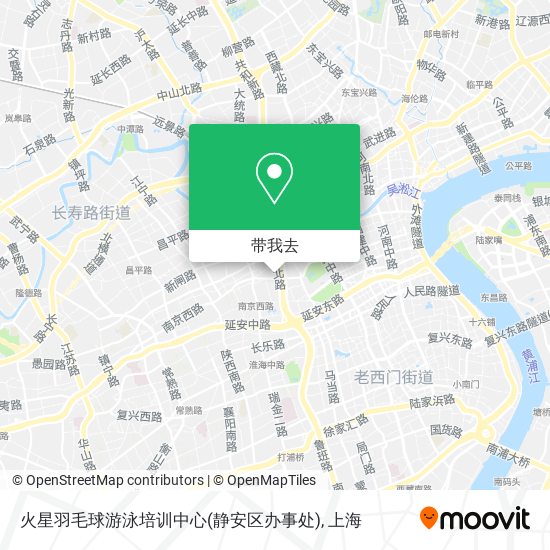 火星羽毛球游泳培训中心(静安区办事处)地图