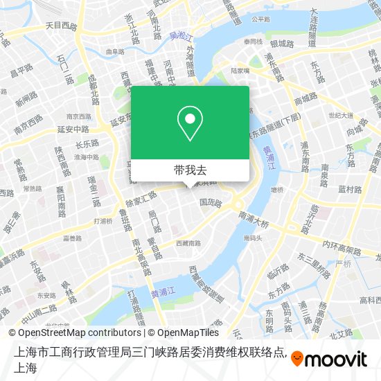 上海市工商行政管理局三门峡路居委消费维权联络点地图