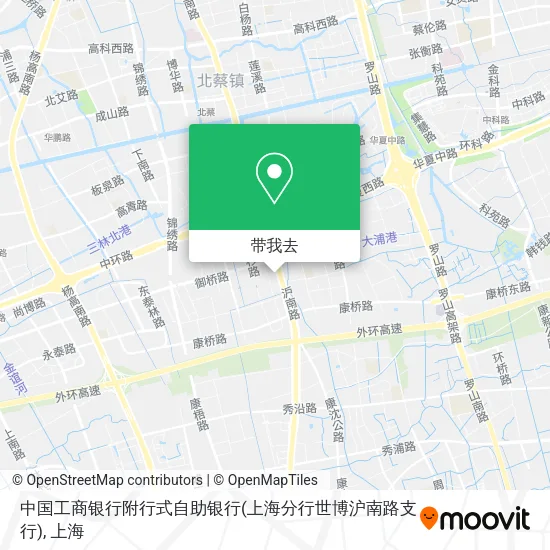 中国工商银行附行式自助银行(上海分行世博沪南路支行)地图