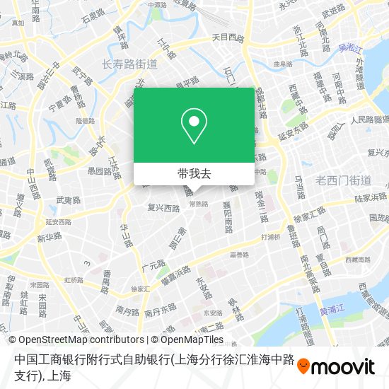 中国工商银行附行式自助银行(上海分行徐汇淮海中路支行)地图