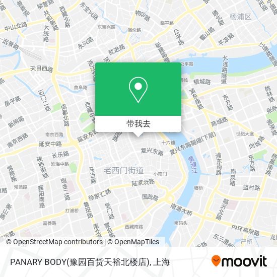 PANARY BODY(豫园百货天裕北楼店)地图