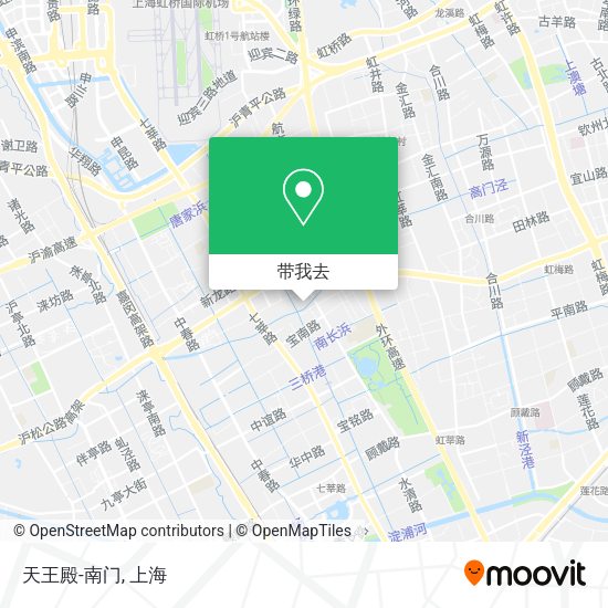 天王殿-南门地图