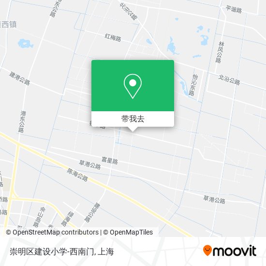 崇明区建设小学-西南门地图