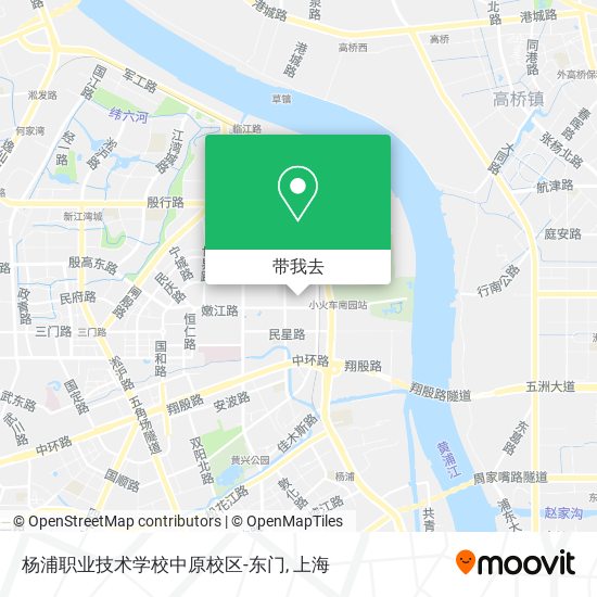 杨浦职业技术学校中原校区-东门地图