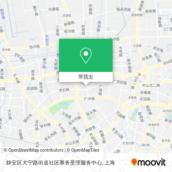 静安区大宁路街道社区事务受理服务中心地图