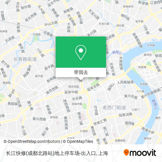 长江快修(成都北路站)地上停车场-出入口地图