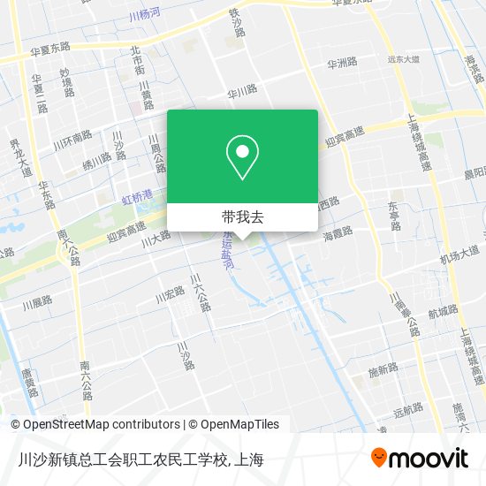 川沙新镇总工会职工农民工学校地图