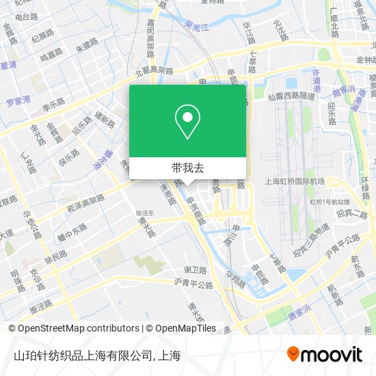 山珀针纺织品上海有限公司地图