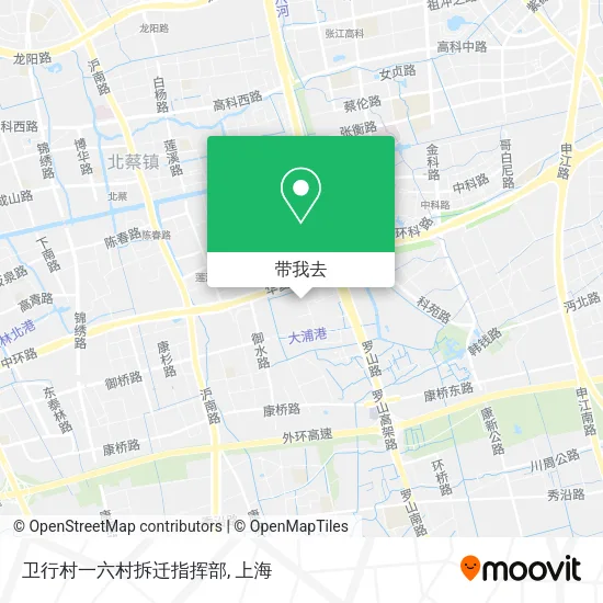 卫行村一六村拆迁指挥部地图