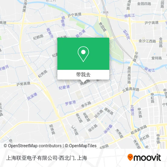 上海联亚电子有限公司-西北门地图