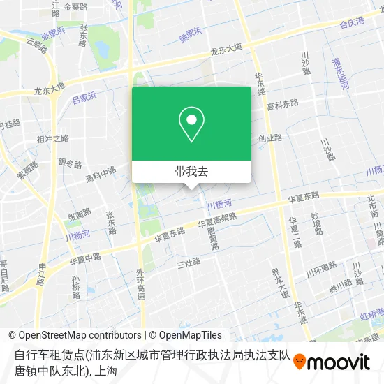 自行车租赁点(浦东新区城市管理行政执法局执法支队唐镇中队东北)地图