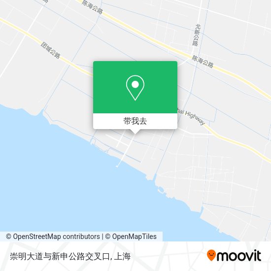 崇明大道与新申公路交叉口地图