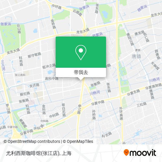 尤利西斯咖啡馆(张江店)地图
