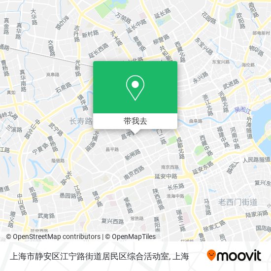 上海市静安区江宁路街道居民区综合活动室地图