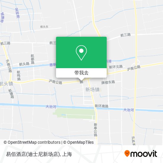 易佰酒店(迪士尼新场店)地图