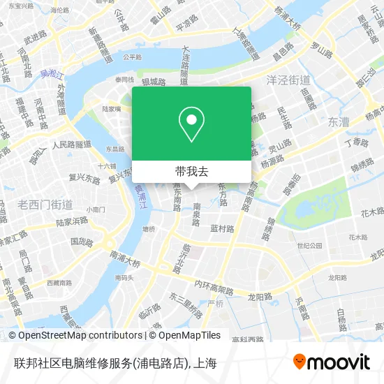联邦社区电脑维修服务(浦电路店)地图