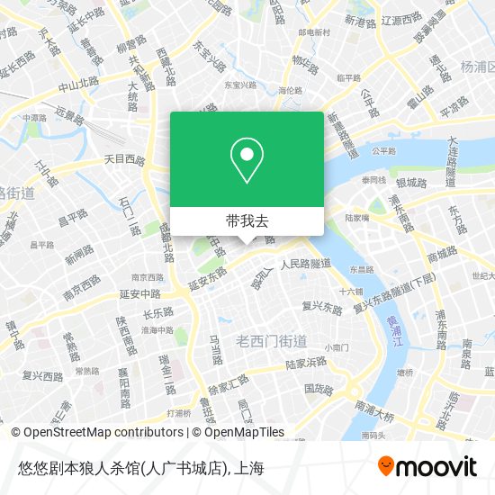 悠悠剧本狼人杀馆(人广书城店)地图