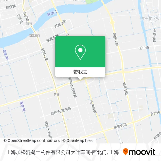 上海加松混凝土构件有限公司大叶车间-西北门地图