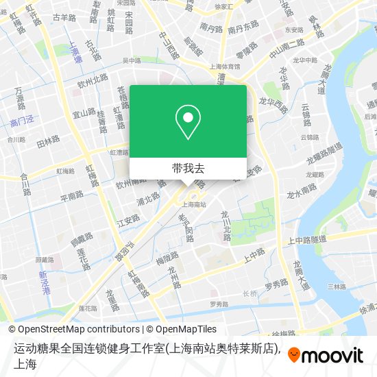 运动糖果全国连锁健身工作室(上海南站奥特莱斯店)地图