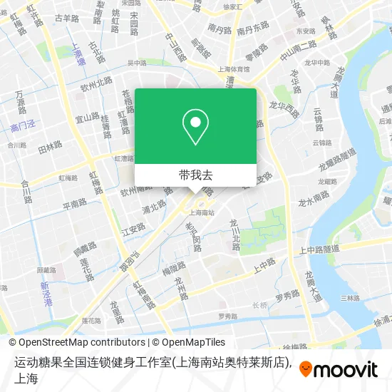 运动糖果全国连锁健身工作室(上海南站奥特莱斯店)地图