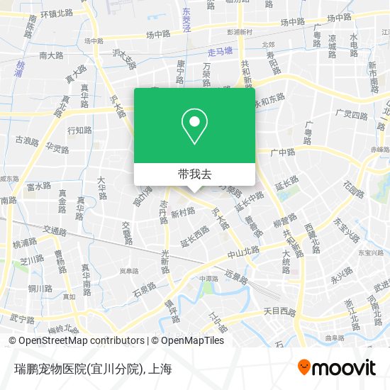 瑞鹏宠物医院(宜川分院)地图
