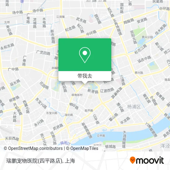瑞鹏宠物医院(四平路店)地图