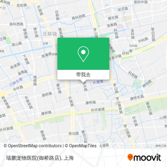 瑞鹏宠物医院(御桥路店)地图