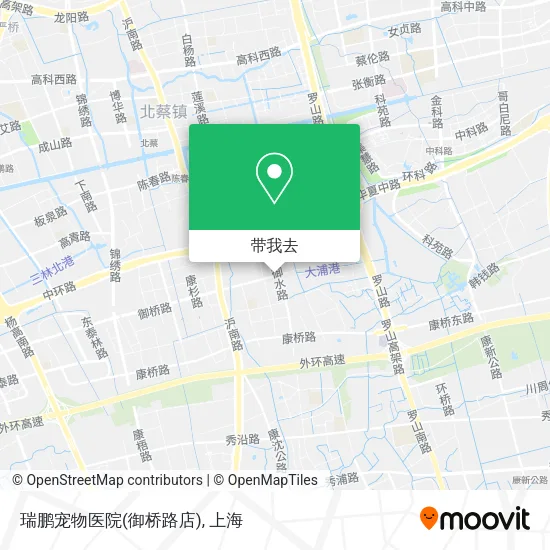 瑞鹏宠物医院(御桥路店)地图