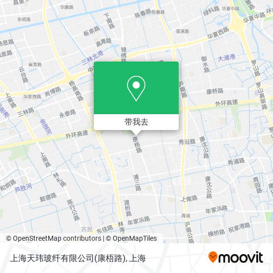 上海天玮玻纤有限公司(康梧路)地图