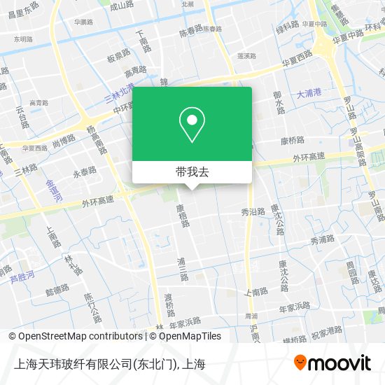 上海天玮玻纤有限公司(东北门)地图