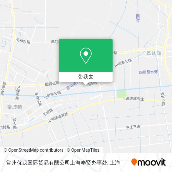 常州优茂国际贸易有限公司上海奉贤办事处地图