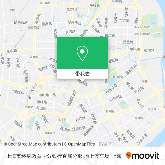 上海市终身教育学分银行直属分部-地上停车场地图