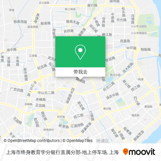 上海市终身教育学分银行直属分部-地上停车场地图