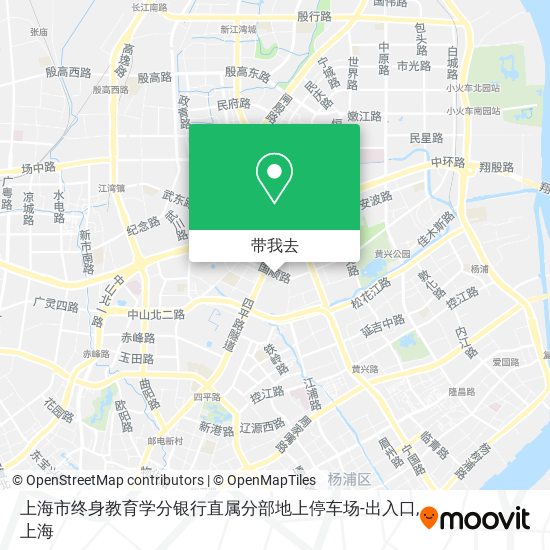 上海市终身教育学分银行直属分部地上停车场-出入口地图