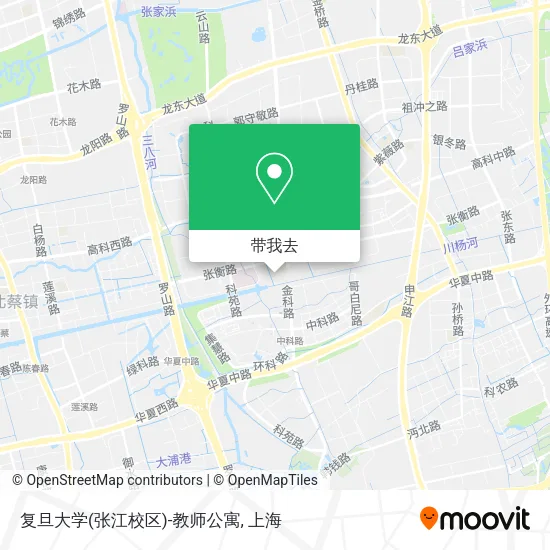 复旦大学(张江校区)-教师公寓地图