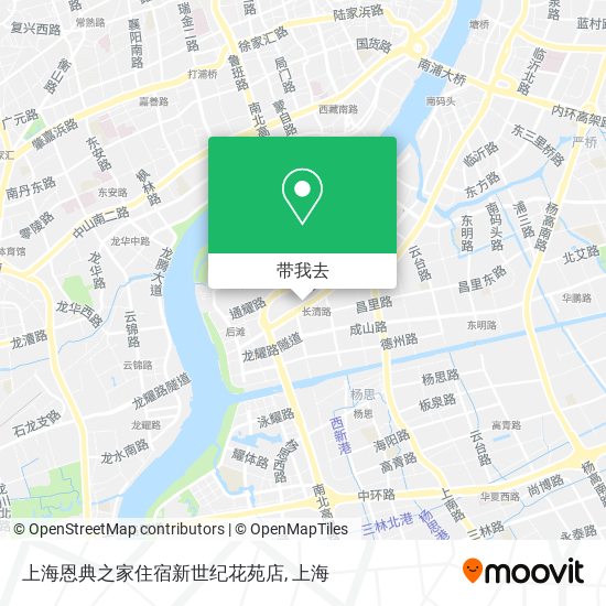 上海恩典之家住宿新世纪花苑店地图