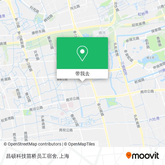 昌硕科技苗桥员工宿舍地图