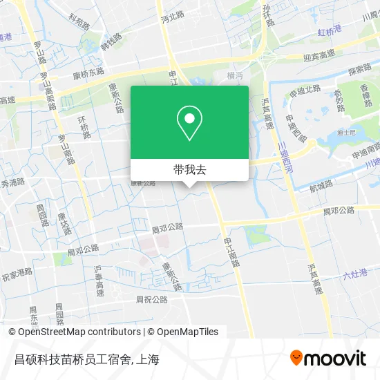 昌硕科技苗桥员工宿舍地图