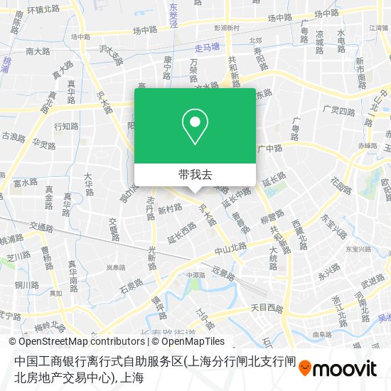 中国工商银行离行式自助服务区(上海分行闸北支行闸北房地产交易中心)地图