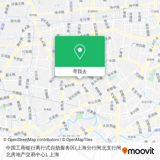 中国工商银行离行式自助服务区(上海分行闸北支行闸北房地产交易中心)地图