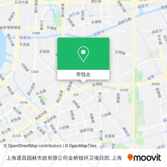 上海通昌园林市政有限公司金桥镇环卫项目部地图