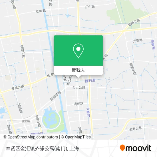 奉贤区金汇镇齐缘公寓(南门)地图