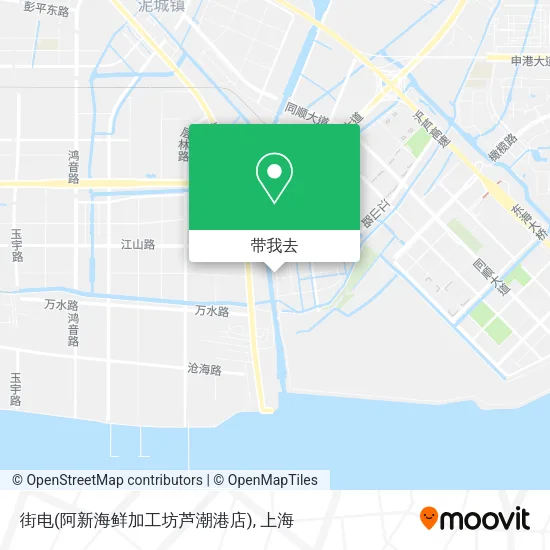 街电(阿新海鲜加工坊芦潮港店)地图