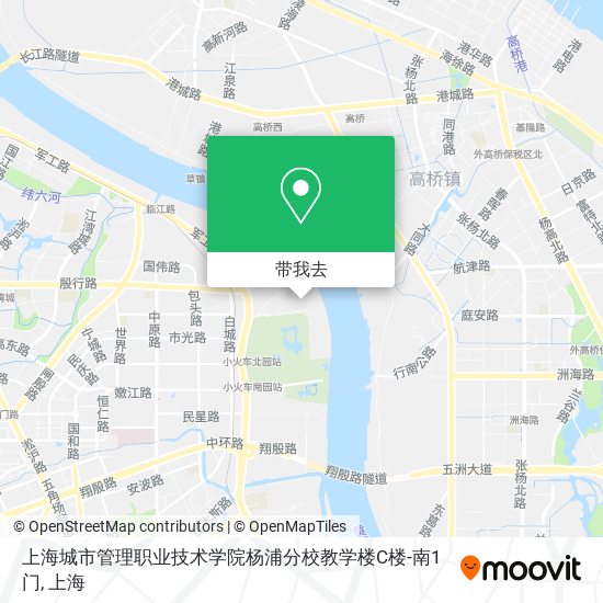 上海城市管理职业技术学院杨浦分校教学楼C楼-南1门地图