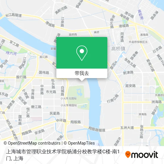 上海城市管理职业技术学院杨浦分校教学楼C楼-南1门地图