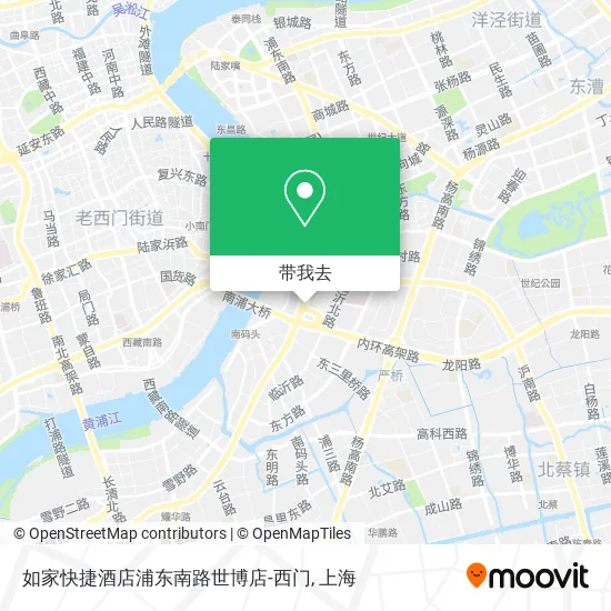 如家快捷酒店浦东南路世博店-西门地图