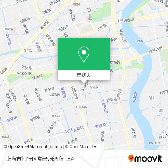 上海市闽行区常绿烟酒店地图