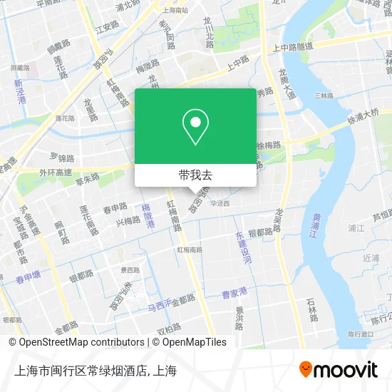 上海市闽行区常绿烟酒店地图