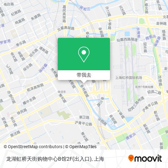 龙湖虹桥天街购物中心B馆2F(出入口)地图
